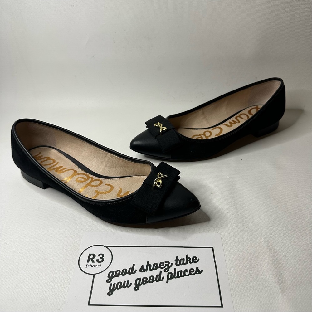 Sam Edelman Pointed Toe Finley Slip On Flats Womens Sz 7.5 Black